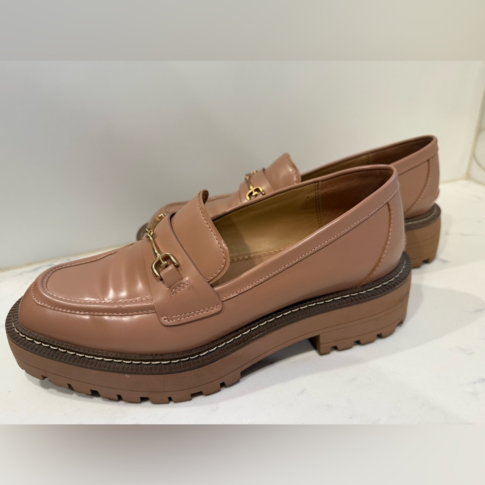 Sam Edelman x Anthropologie Laurs Lug Sole Loafer in Maple Sugar (Nude) US 8.5 - Picture 9 of 16